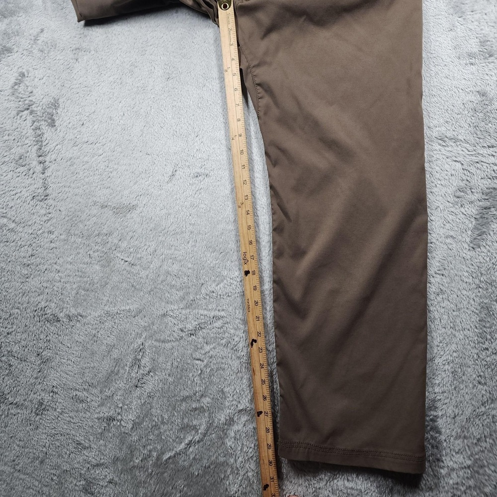 PrAna Breathe Pants Mens 38x30 (Fits 36x30) Brown Slim Fit Stretch Chino Casual - Picture 12 of 14